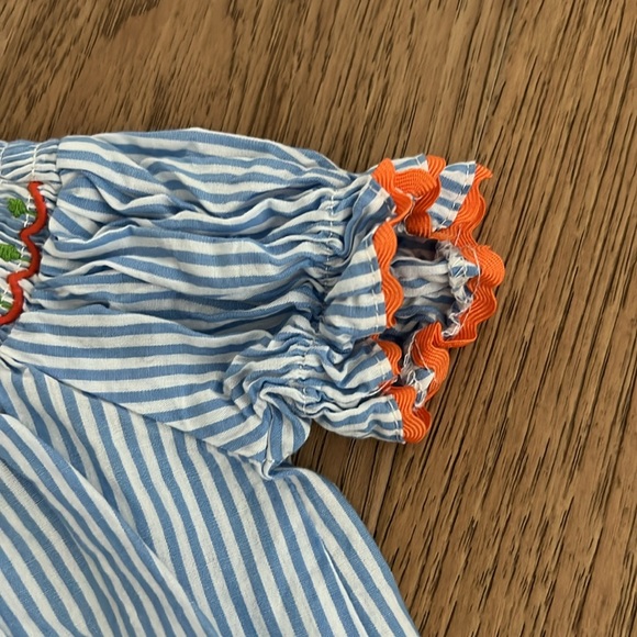 Lil Cactus smocked Thanksgiving Dress size 3-6 months - Picture 3 of 6